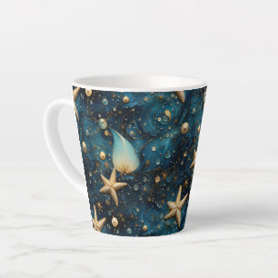 Ocean Starfish Pattern Latte Mok