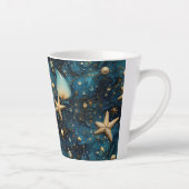 Ocean Starfish Pattern Latte Mok (Rechts)