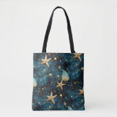 Ocean Starfish Pattern Shoulder Tas (Voorkant)