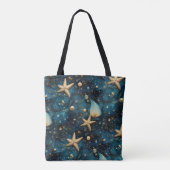 Ocean Starfish Pattern Shoulder Tas (Achterkant)