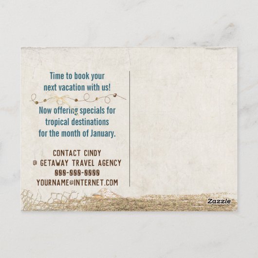 Ocean Starfish Reflection in Sunbril Briefkaart (Achterkant)