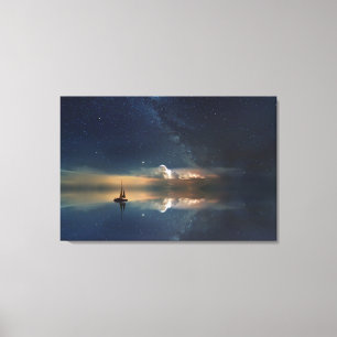 Ocean Starry Sky Canvas Afdruk