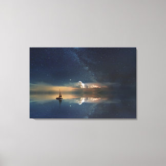 Ocean Starry Sky Canvas Afdruk