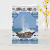 Ocean Step Father Birthday Kaart (Gele Bloem)