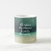 Ocean Storm met God Quote Koffiemok (Center)