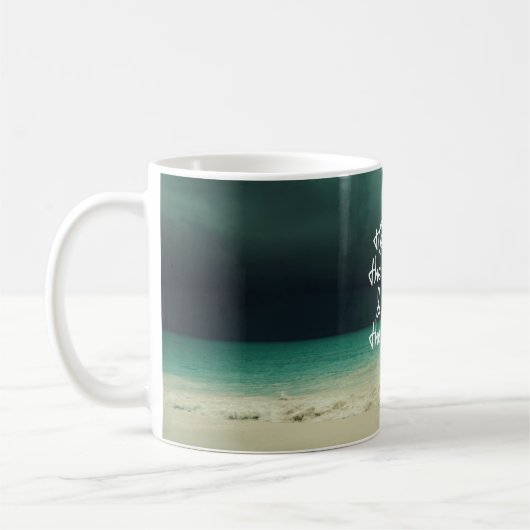 Ocean Storm met God Quote Koffiemok (Links)