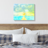 Ocean Sun Canvas Afdruk (Insitu (Slaapkamer))