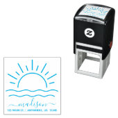 Ocean Sun Personalized Self Inking Stamp Zelfinktende Stempel (In situ)