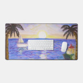 Ocean Sunrise Art Schilderij Afbeelding Bureaumat (Keyboard & Muis)