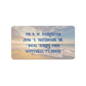 Ocean Sunrise Beach Scene Shipping Labels (Voorkant)