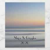Ocean Sunrise Boat Christening Personalize Wijn Etiket (Enkel label)