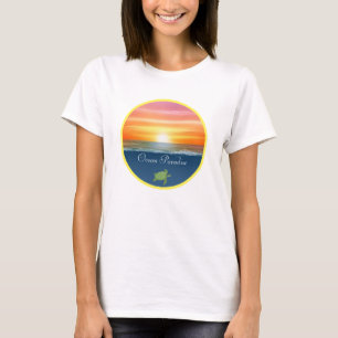 Ocean Sunrise en Turtle T-shirt