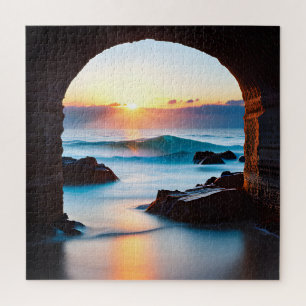 Ocean Sunrise met baksteentunnel Legpuzzel