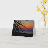 Ocean Sunrise Notecard Kaart (Gele Bloem)