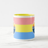 Ocean Sunrise op pastaelkleurstoffen Tweekleurige Koffiemok (Center)