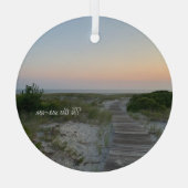 Ocean Sunrise-ornament Glas Ornament (Achterkant)