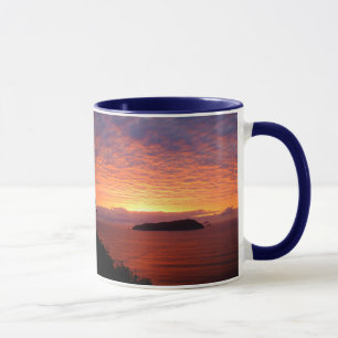 Ocean Sunrise over Shoe Island Tairua Nieuw-Zeelan Mok