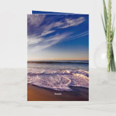 Ocean Sunrise Penser à vous Carte d'écriture (Dos)