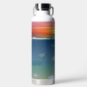 Ocean Sunrise & Turtles Water Bottle Waterfles (Voorkant)