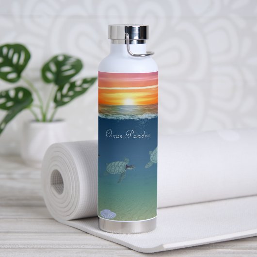 Ocean Sunrise & Turtles Water Bottle Waterfles (Yoga)