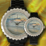 Ocean Sunset 0735<br><div class="desc">Peinture Collection "Ocean Sunset 0735" Soyez prudent en regardant directement cette montre en strass féminin car elle pourrait briller trop brillant. Avec un bracelet en alliage émail noir ou blanc, ainsi qu’un cadran personnalisable, vous allez adorer regarder votre nouvelle montre. Personnalisez la page produit ou cliquez sur le bouton "Personnaliser"...</div>