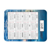 Ocean Sunset 2018 - Magnet calendrier (Horizontal)