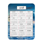 Ocean Sunset 2018 - Magnet calendrier (Vertical)