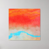 Ocean Sunset Abstract Canvas Afdruk (Voorkant)