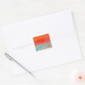 Ocean Sunset Abstract Vierkante Sticker (Envelop)