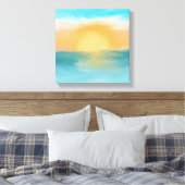 Ocean Sunset Abstract Wall Art Canvas Home Decor  Afdruk (Insitu (Slaapkamer))