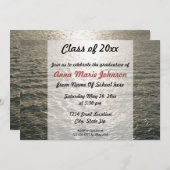 Ocean Sunset Afstuderen Invitation Kaart (Voorkant / Achterkant)