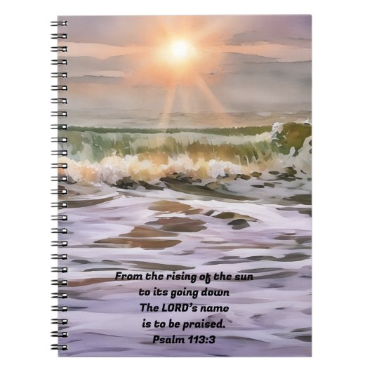Ocean Sunset Art Bible Verse Journal (Devant)