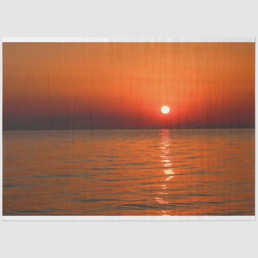 Ocean Sunset Background Decoupage Tissue Paper Tissuepapier (Voorkant)