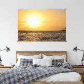 Ocean Sunset bij Poipu Kauai, Hawaï Canvas Afdruk (Insitu (Slaapkamer))