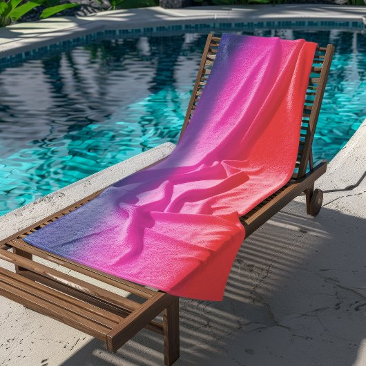 Ocean Sunset Blue Paarse Red Art Blend Strandlaken