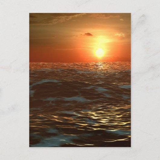 Ocean Sunset Briefkaart (Voorkant)