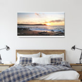 Ocean Sunset Canvas Afdruk (Insitu (Slaapkamer))