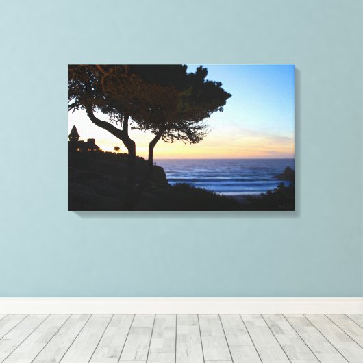 Ocean Sunset Canvas Afdruk (Insitu (Houten vloer))