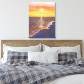 Ocean Sunset Canvas Afdruk (Insitu (Slaapkamer))