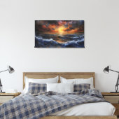 Ocean Sunset Canvas Art (Insitu (Slaapkamer))