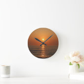 Ocean Sunset Clock Ronde Klok (Huis)