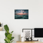 Ocean Sunset Custom poster (Thuiskantoor)