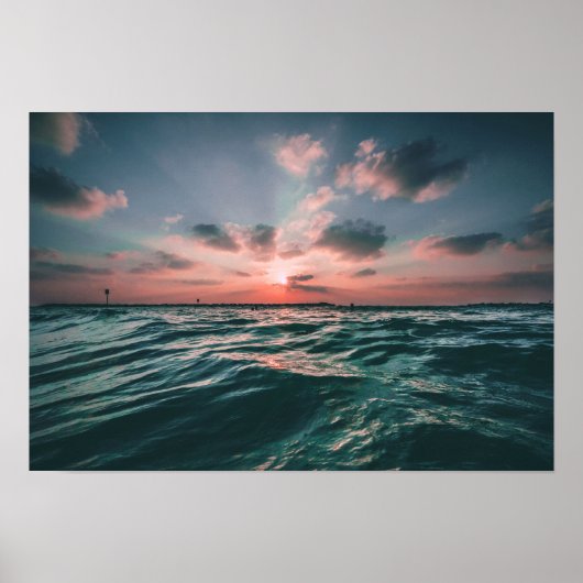 Ocean Sunset Custom poster (Voorkant)