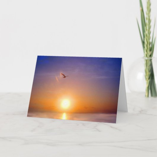 Ocean Sunset denkt aan jou Kaart (Voorkant)