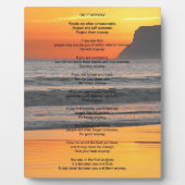 Ocean Sunset "Doe het hoe dan ook" Fotoplaat (Voorkant)