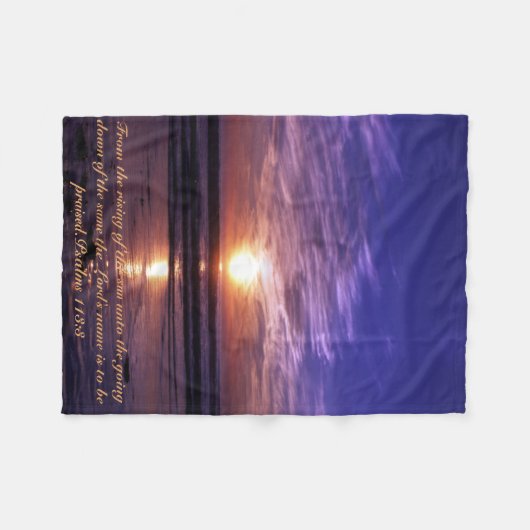 Ocean sunset fleece deken (Voorkant (Horizontaal))