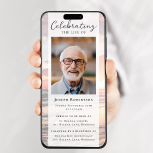 Ocean Sunset Fotobegrafenis Digitale Editie Kaart