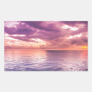 Ocean Sunset Inspirerend Rechthoekige Sticker