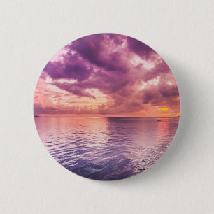 Ocean Sunset Inspirerend Ronde Button 5,7 Cm
