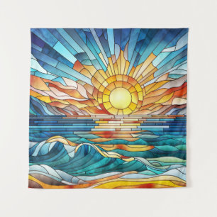 Ocean Sunset mozaïek kunst Wandkleed